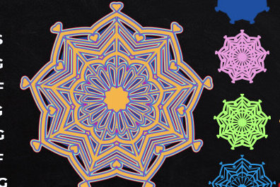 Intra απο ξύλο plywood 3mm-4mm πάχος 3d Layered Mandala Design Δίασταση 30x30 cm INTRAFABR-86302887