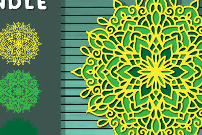 Intra απο ξύλο plywood 3mm-4mm πάχος 3d Layered Mandala Design Δίασταση 30x30 cm INTRAFABR-72089542