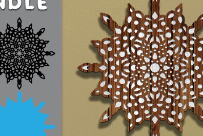 Intra απο ξύλο plywood 3mm-4mm πάχος 3d Layered Mandala Design Δίασταση 30x30 cm INTRAFABR-72953758