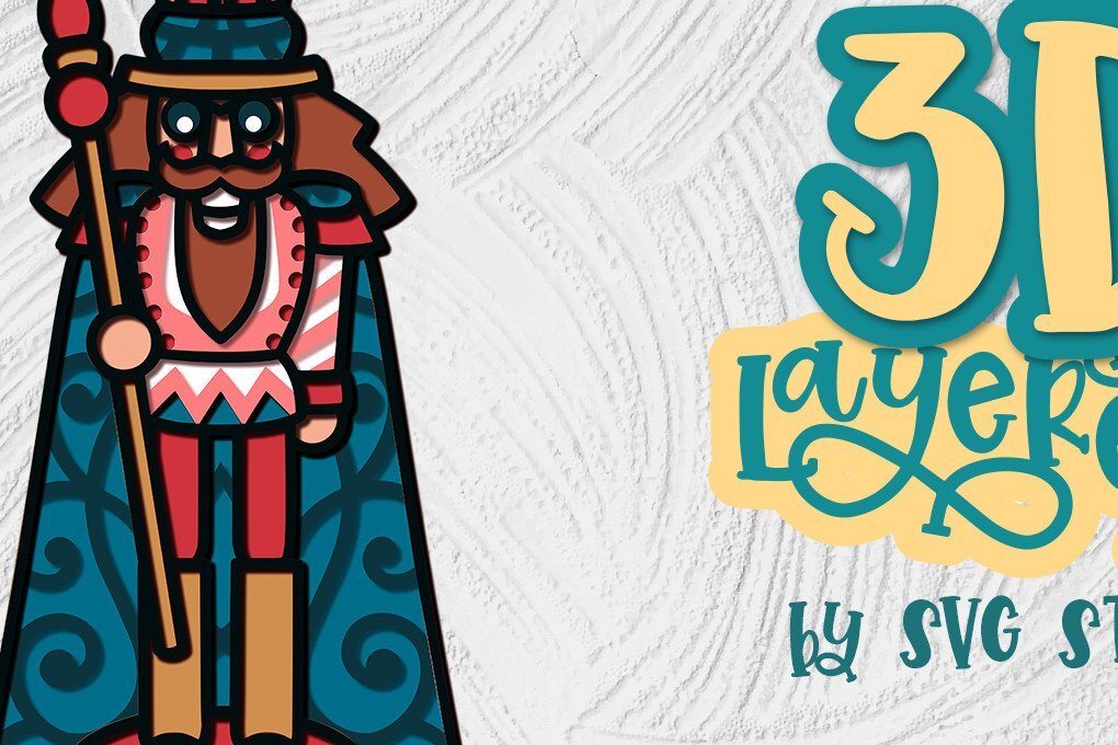 Intra απο ξύλο plywood 3mm-4mm πάχος 3D Layered Nutcracker 04 Christmas Δίασταση 15x15 cm INTRAFABR-35436343