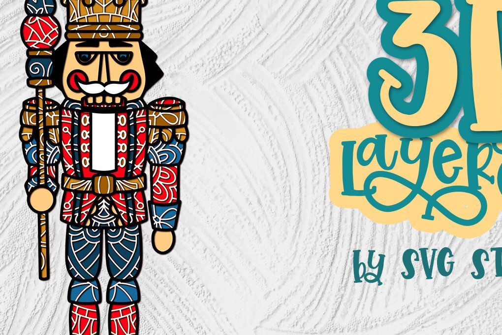 Intra απο ξύλο plywood 3mm-4mm πάχος 3D Layered Nutcracker Δίασταση 30x20 cm INTRAFABR-36485365