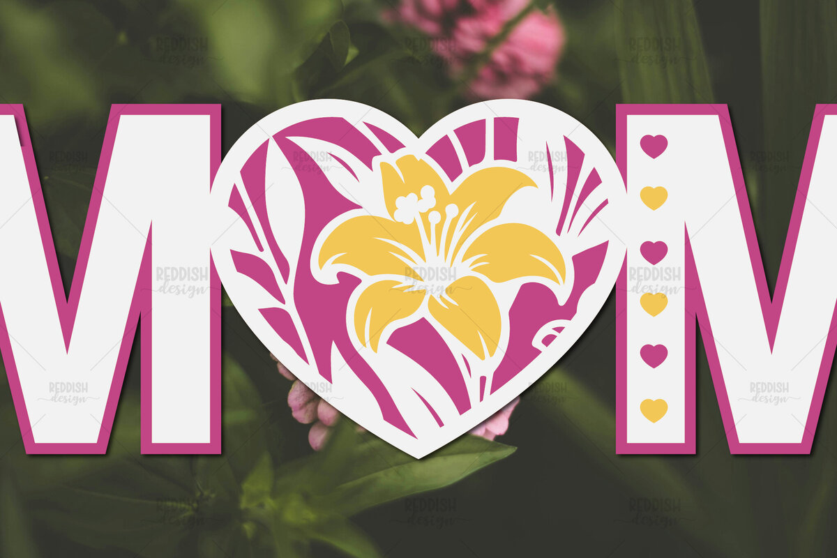 Σετ των 2 Intra απο ξύλο plywood 3mm-4mm πάχος 3D Layered Paper Cut Mom Δίασταση 15x15 cm INTRAFABR-115370890