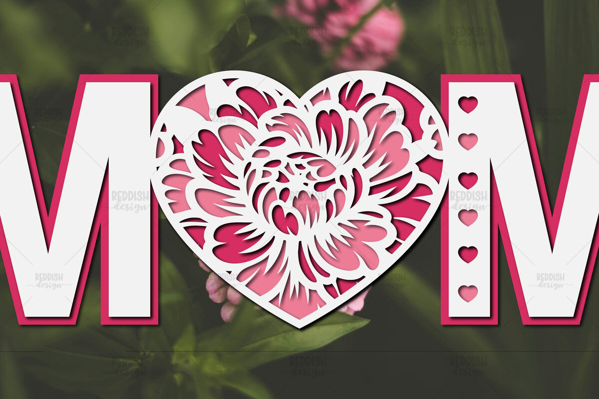 Intra απο ξύλο plywood 3mm-4mm πάχος 3D Layered Paper Cut Mom Δίασταση 15x15 cm INTRAFABR-115370919