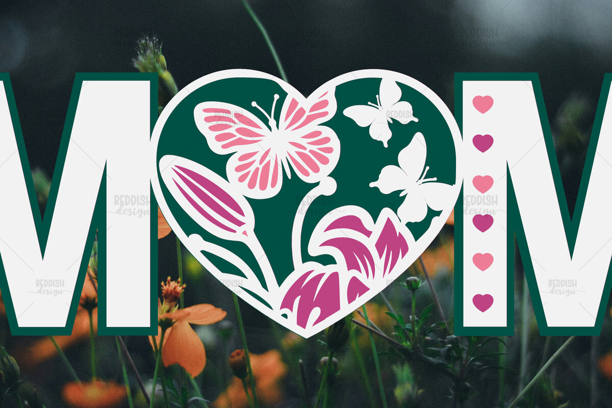 Σετ των 3 Intra απο ξύλο plywood 3mm-4mm πάχος 3D Layered Paper Cut Mom Δίασταση 15x15 cm INTRAFABR-115371004