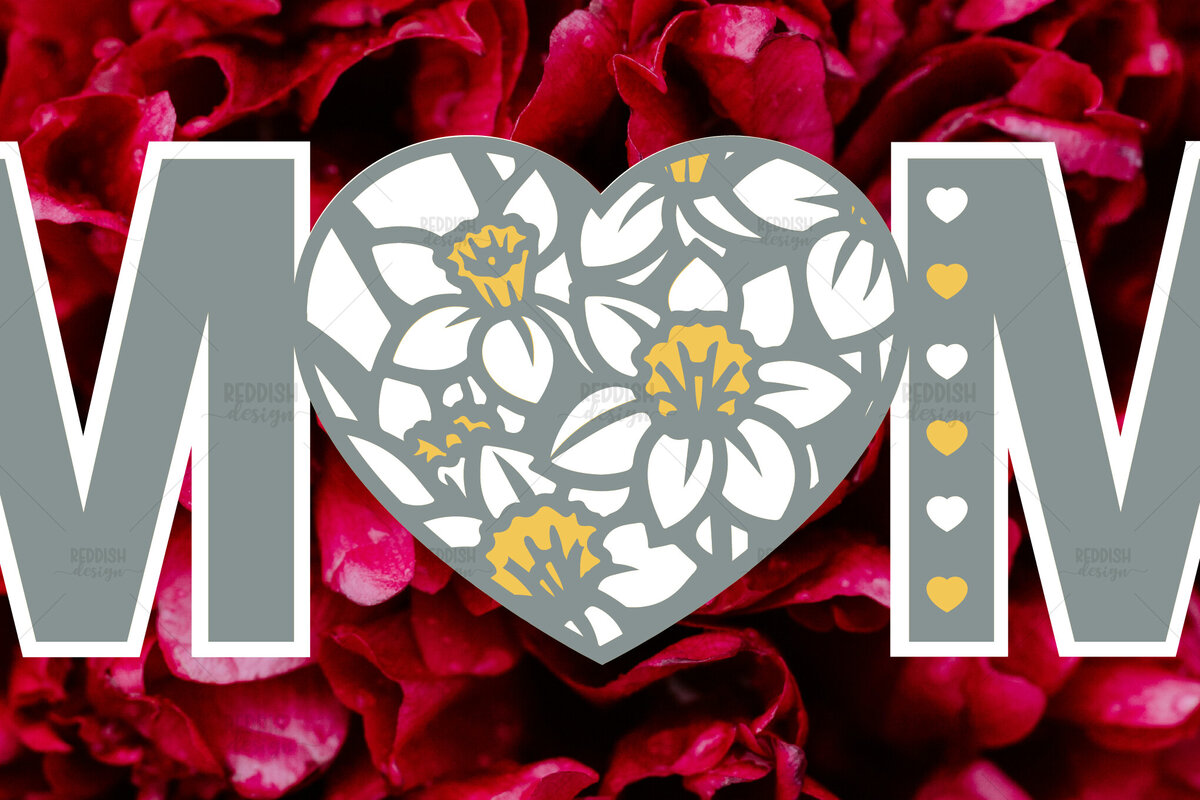 Σετ των 2 Intra απο ξύλο plywood 3mm-4mm πάχος 3D Layered Paper Cut Mom Δίασταση 15x15 cm INTRAFABR-115371015