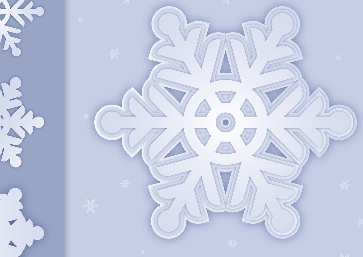 Σετ των 2 Intra απο ξύλο plywood 3mm-4mm πάχος Τρισδιάστατο σχέδιο κρίκου με νιφάδες χιονιού Δίασταση 15x15 cm INTRAFABR-11400272