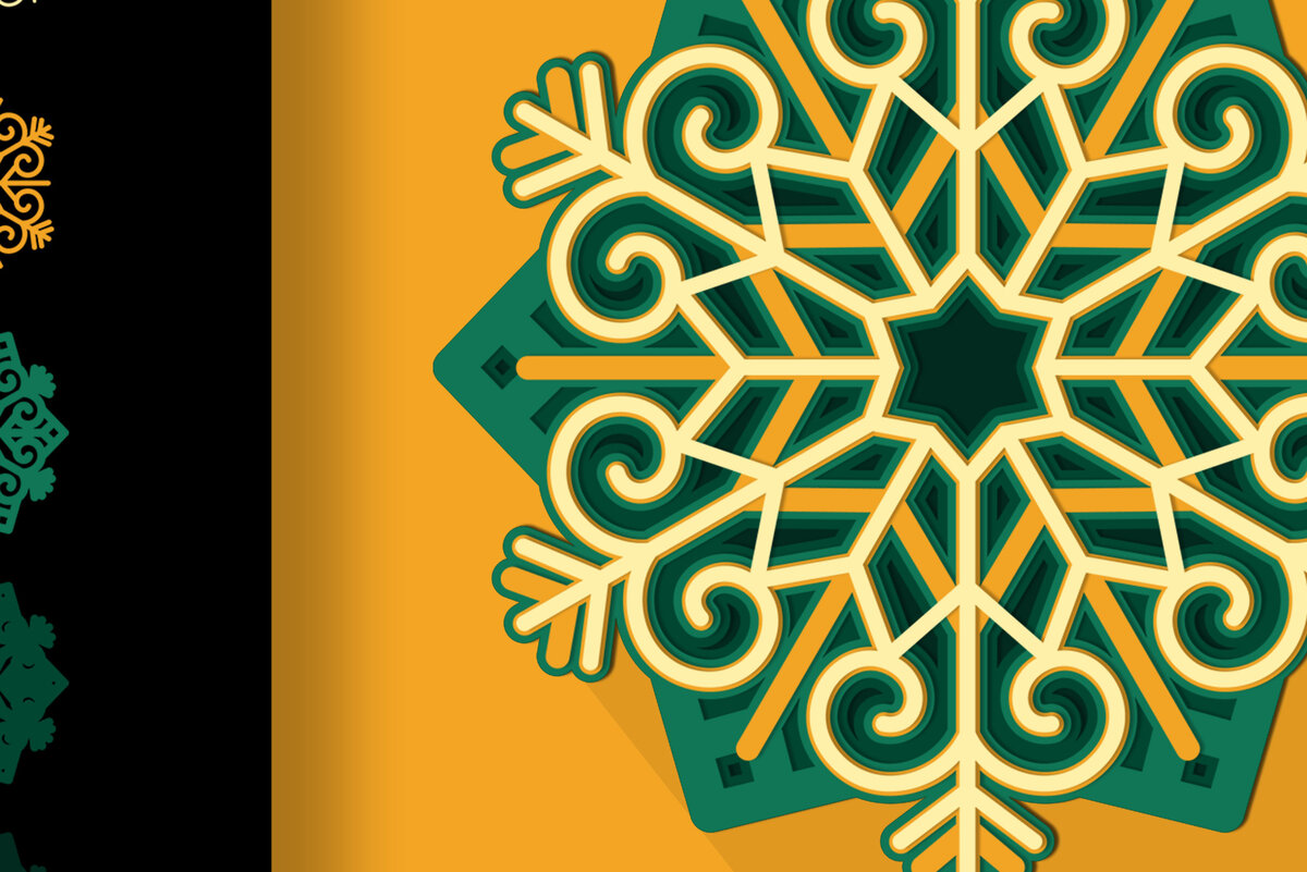 Σετ των 2 Intra απο ξύλο plywood 3mm-4mm πάχος κοπής με λέιζερ με 3D στρώσεις Δίασταση 15x15 cm INTRAFABR-18161145