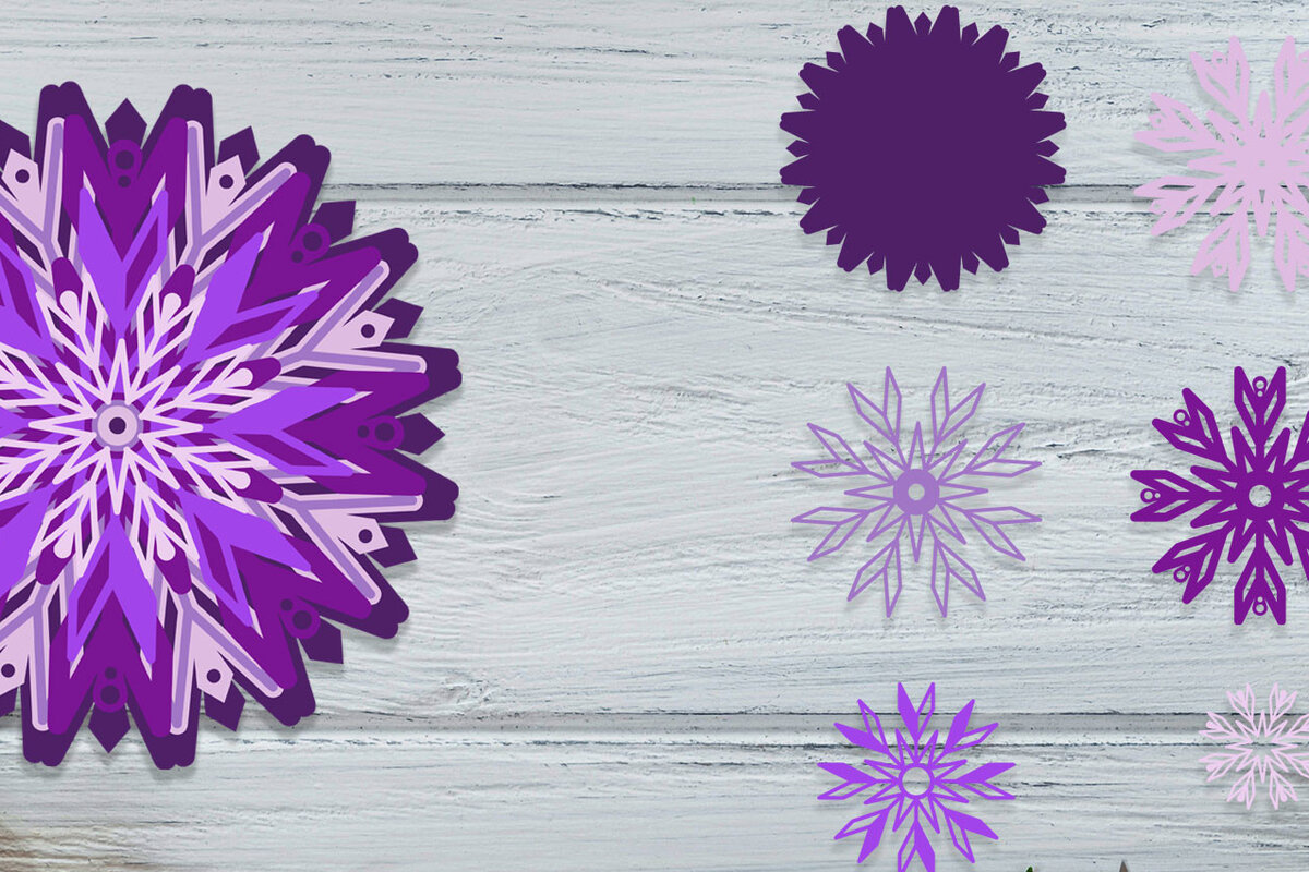 Intra απο ξύλο plywood 3mm-4mm πάχος 3D Layered Snowflake | Διακόσμηση Δίασταση 30x20 cm INTRAFABR-52700436