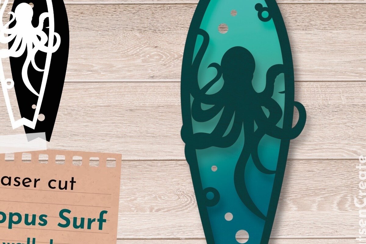 Intra απο ξύλο plywood 3mm-4mm πάχος 3D Layered , Summer Surf Wall Art Δίασταση 40x40 cm INTRAFABR-62624303