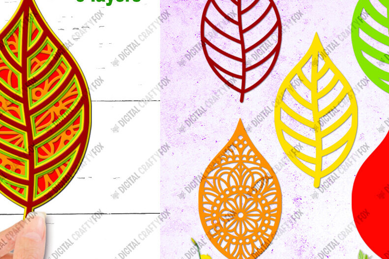 Intra απο ξύλο plywood 3mm-4mm πάχος 3D Leaf Paper Cut , Leaf Mandala Δίασταση 3600x3600 cm INTRAFABR-90584572