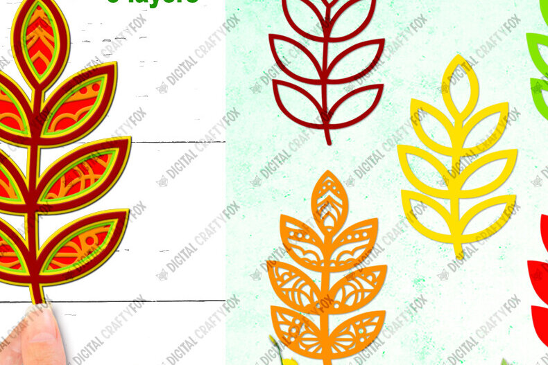 Intra απο ξύλο plywood 3mm-4mm πάχος 3D Leaf Paper Cut , Leaf Mandala Δίασταση 3600x3600 cm INTRAFABR-90585480