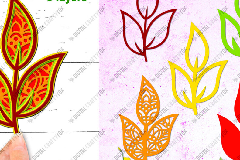 Intra απο ξύλο plywood 3mm-4mm πάχος Τρισδιάστατο φύλλο χαρτιού , Leaf Zentangle Δίασταση 3600x3600 cm INTRAFABR-90585206