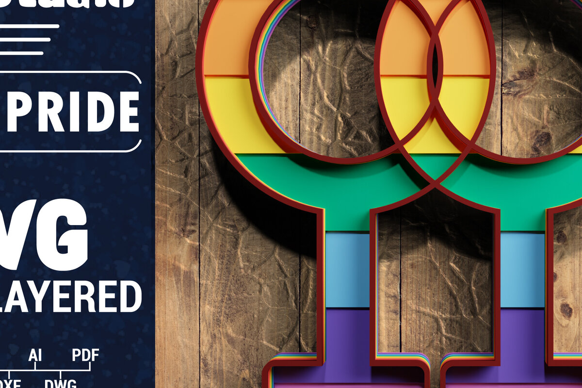 Intra απο ξύλο plywood 3mm-4mm πάχος 3d LGBT Pride Papercut Δίασταση 1200x1200 cm INTRAFABR-71811848