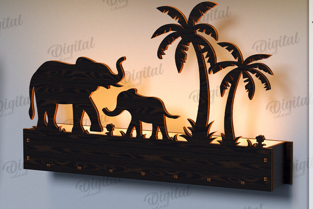 Intra απο ξύλο plywood 3mm-4mm πάχος Τρισδιάστατη Lightbox. Σκηνή της Φύσης Δίασταση 30x20 cm INTRAFABR-122456811