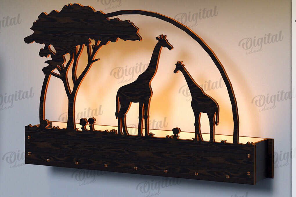 Intra απο ξύλο plywood 3mm-4mm πάχος Τρισδιάστατη Lightbox. Σκηνή της Φύσης Δίασταση 30x20 cm INTRAFABR-122457009