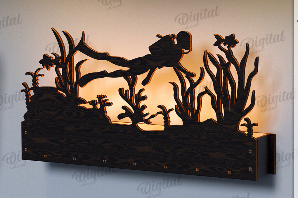 Intra απο ξύλο plywood 3mm-4mm πάχος Τρισδιάστατη Lightbox Δίασταση 30x20 cm INTRAFABR-122457702