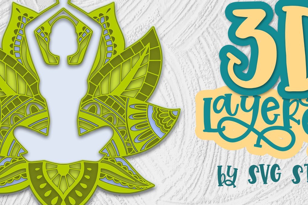 Intra απο ξύλο plywood 3mm-4mm πάχος 3D Mandala 04 Layered Design Yoga Δίασταση 30x30 cm INTRAFABR-36046704