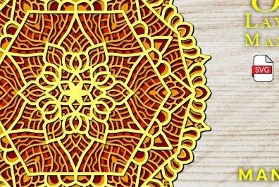 Intra απο ξύλο plywood 3mm-4mm πάχος Ψηφιακή 3D Mandala Δίασταση 30x30 cm INTRAFABR-32594200