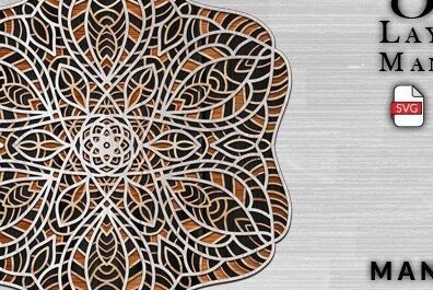 Intra απο ξύλο plywood 3mm-4mm πάχος Ψηφιακή 3D Mandala Δίασταση 30x30 cm INTRAFABR-32594240