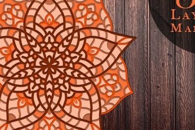 Intra απο ξύλο plywood 3mm-4mm πάχος Τρισδιάστατη ψηφιακή Mandala Δίασταση 30x30 cm INTRAFABR-32513124