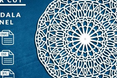 Intra απο ξύλο plywood 3mm-4mm πάχος Τρισδιάστατη Mandala Δίασταση 30x30 cm INTRAFABR-38918883