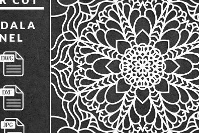 Intra απο ξύλο plywood 3mm-4mm πάχος Τρισδιάστατη Mandala Δίασταση 30x30 cm INTRAFABR-38918835