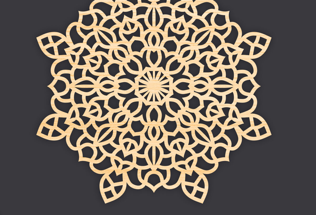 Intra απο ξύλο plywood 3mm-4mm πάχος Τρισδιάστατη Mandala Δίασταση 30x30 cm INTRAFABR-86061857