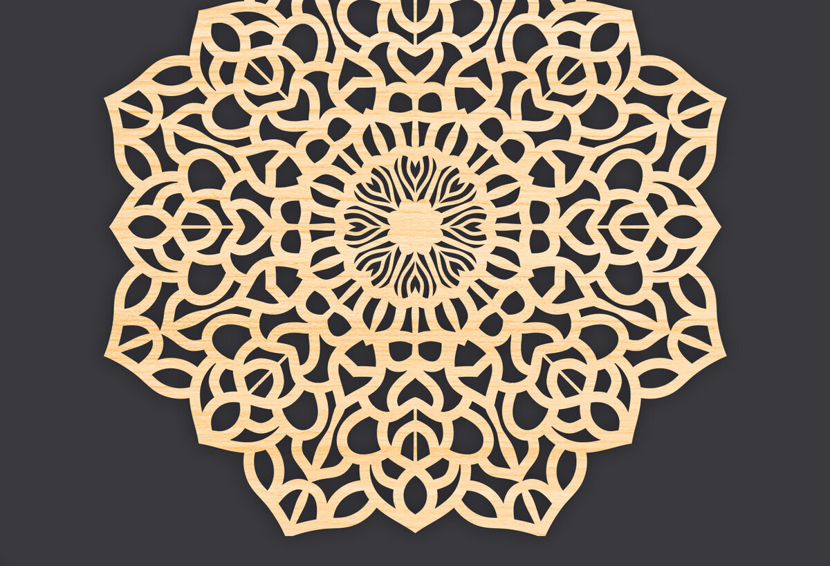 Intra απο ξύλο plywood 3mm-4mm πάχος Τρισδιάστατη Mandala Δίασταση 30x30 cm INTRAFABR-86061865