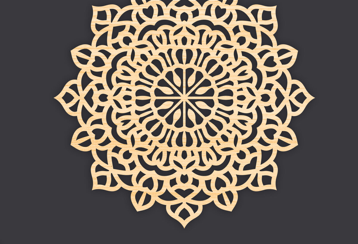 Intra απο ξύλο plywood 3mm-4mm πάχος Τρισδιάστατη Mandala Δίασταση 30x30 cm INTRAFABR-86061920