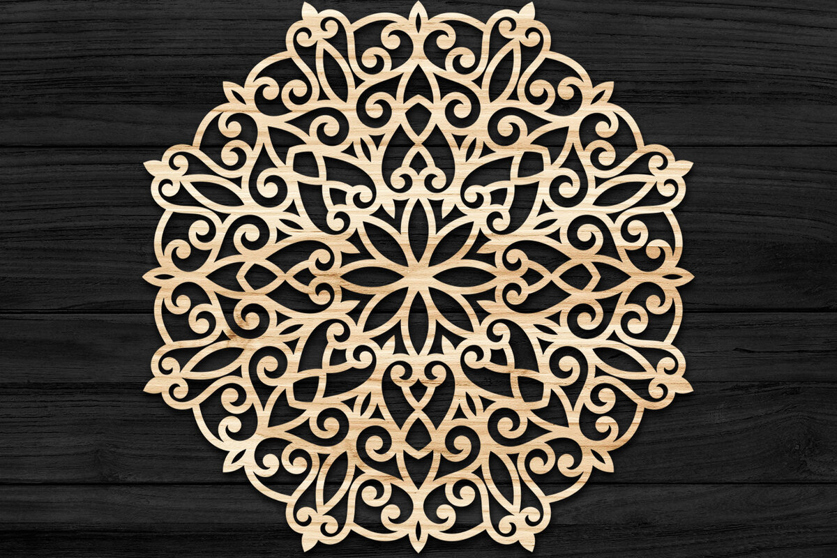 Intra απο ξύλο plywood 3mm-4mm πάχος Τρισδιάστατη Mandala Δίασταση 30x30 cm INTRAFABR-74274765