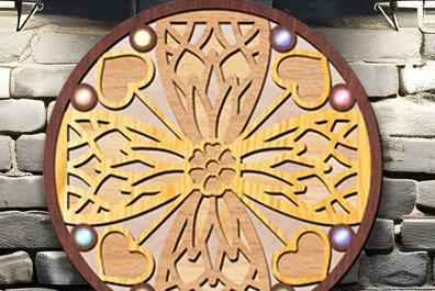 Intra απο ξύλο plywood 3mm-4mm πάχος 3D Mandala Led Light Δίασταση 30x30 cm INTRAFABR-97448827