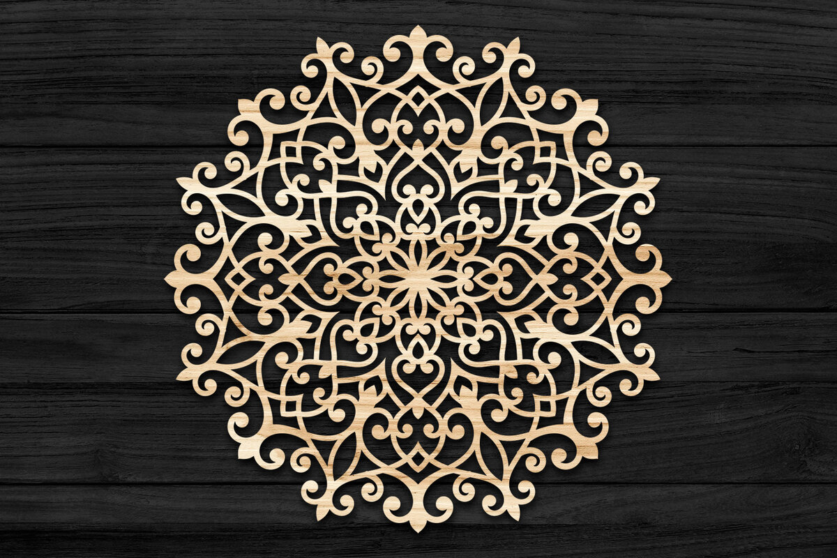Intra απο ξύλο plywood 3mm-4mm πάχος 3D Mandala για Cricut Δίασταση 30x30 cm INTRAFABR-69577868