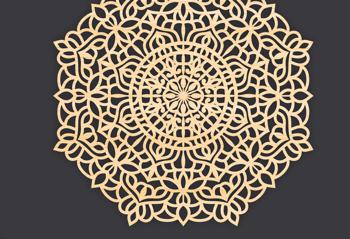Intra απο ξύλο plywood 3mm-4mm πάχος 3D Mandala για Cricut Δίασταση 30x30 cm INTRAFABR-86059610