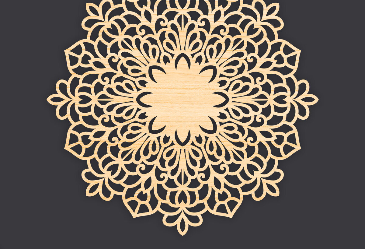 Intra απο ξύλο plywood 3mm-4mm πάχος 3D Mandala για Cricut Δίασταση 30x30 cm INTRAFABR-86059623