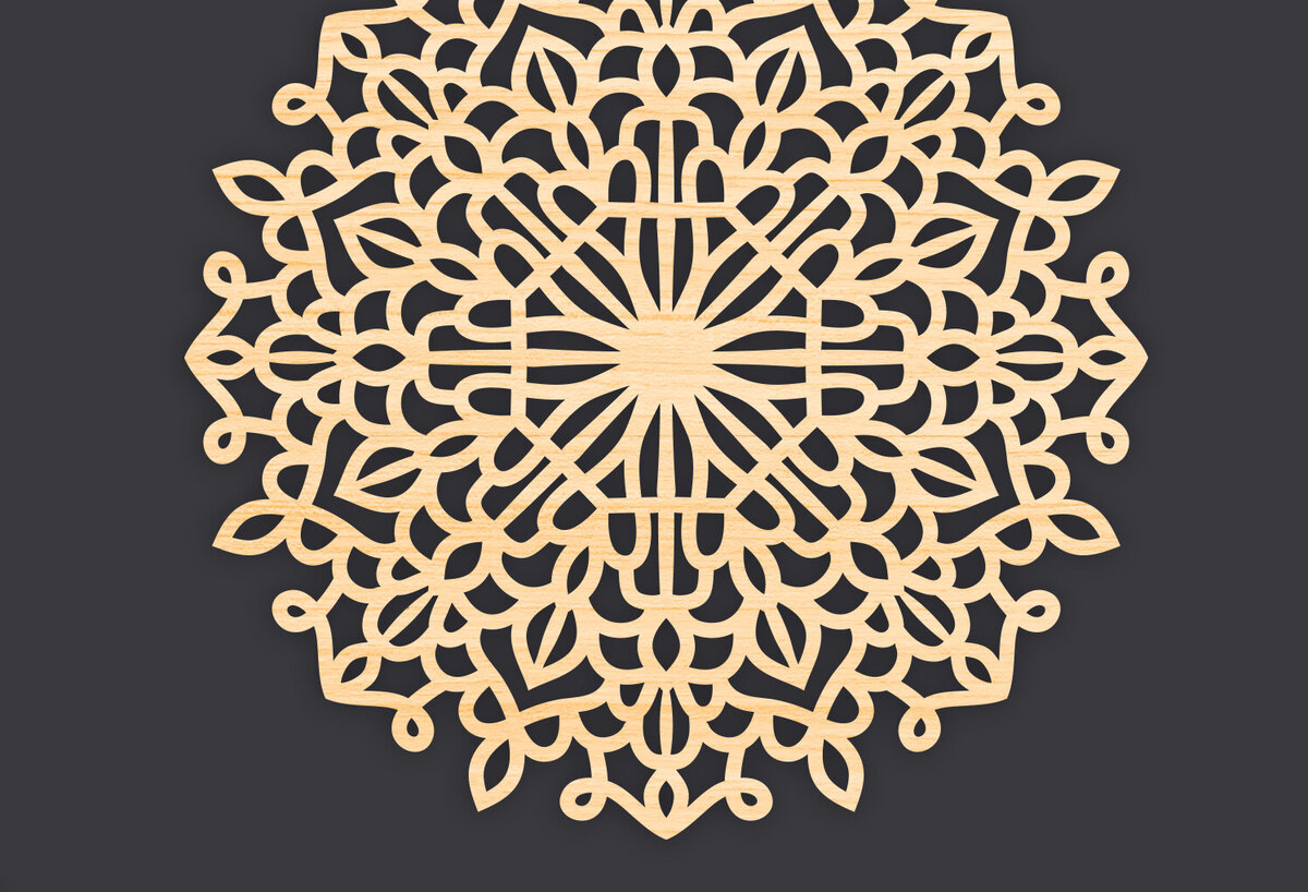 Intra απο ξύλο plywood 3mm-4mm πάχος 3D Mandala για Cricut Δίασταση 30x30 cm INTRAFABR-86059655