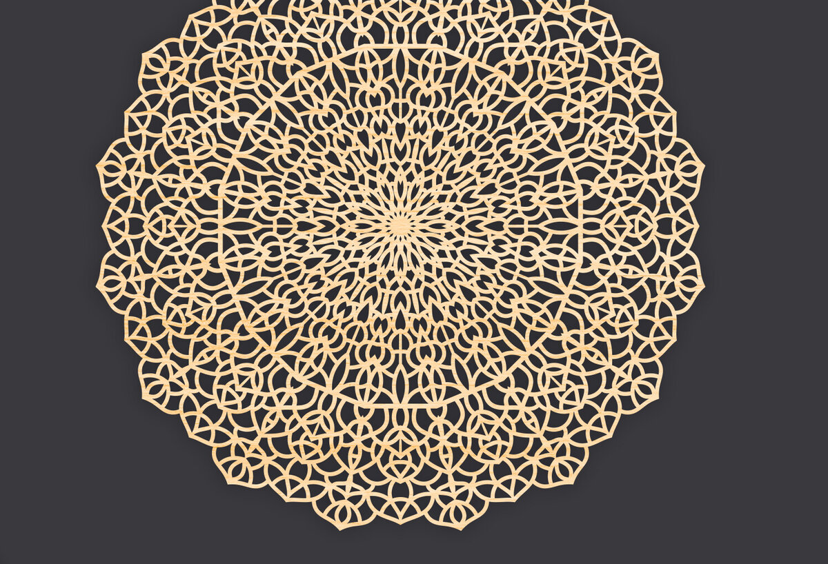 Intra απο ξύλο plywood 3mm-4mm πάχος 3D Mandala για Cricut Δίασταση 30x30 cm INTRAFABR-86059659