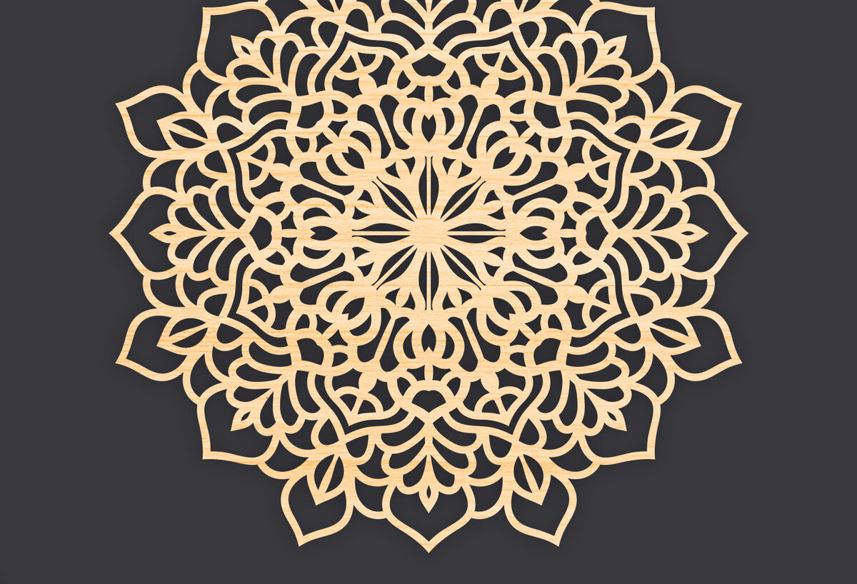 Intra απο ξύλο plywood 3mm-4mm πάχος 3D Mandala για Cricut Δίασταση 30x30 cm INTRAFABR-86061359