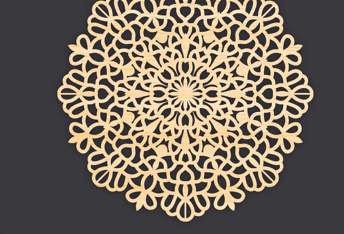 Intra απο ξύλο plywood 3mm-4mm πάχος 3D Mandala για Cricut Δίασταση 30x30 cm INTRAFABR-86061409