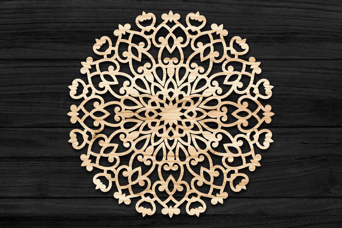 Intra απο ξύλο plywood 3mm-4mm πάχος 3D Mandala για Cricut Δίασταση 30x30 cm INTRAFABR-69584987