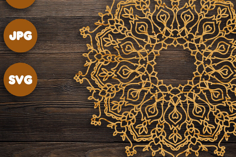 Intra απο ξύλο plywood 3mm-4mm πάχος 3D Mandala για Cricut Δίασταση 30x30 cm INTRAFABR-71734110