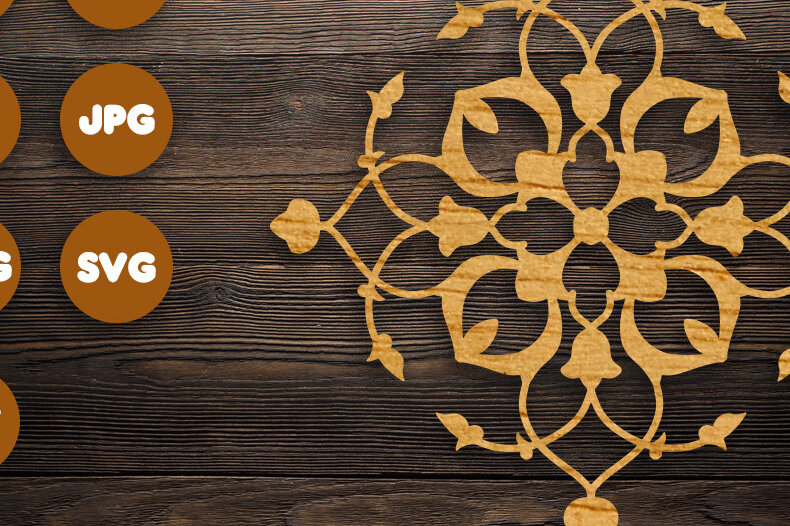 Intra απο ξύλο plywood 3mm-4mm πάχος 3D Mandala για Cricut Δίασταση 30x30 cm INTRAFABR-72194052