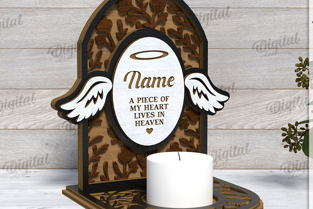 Intra απο ξύλο plywood 3mm-4mm πάχος 3D Memorial Κηροπήγιο Κοπή  Δίασταση 30x20 cm INTRAFABR-118768945