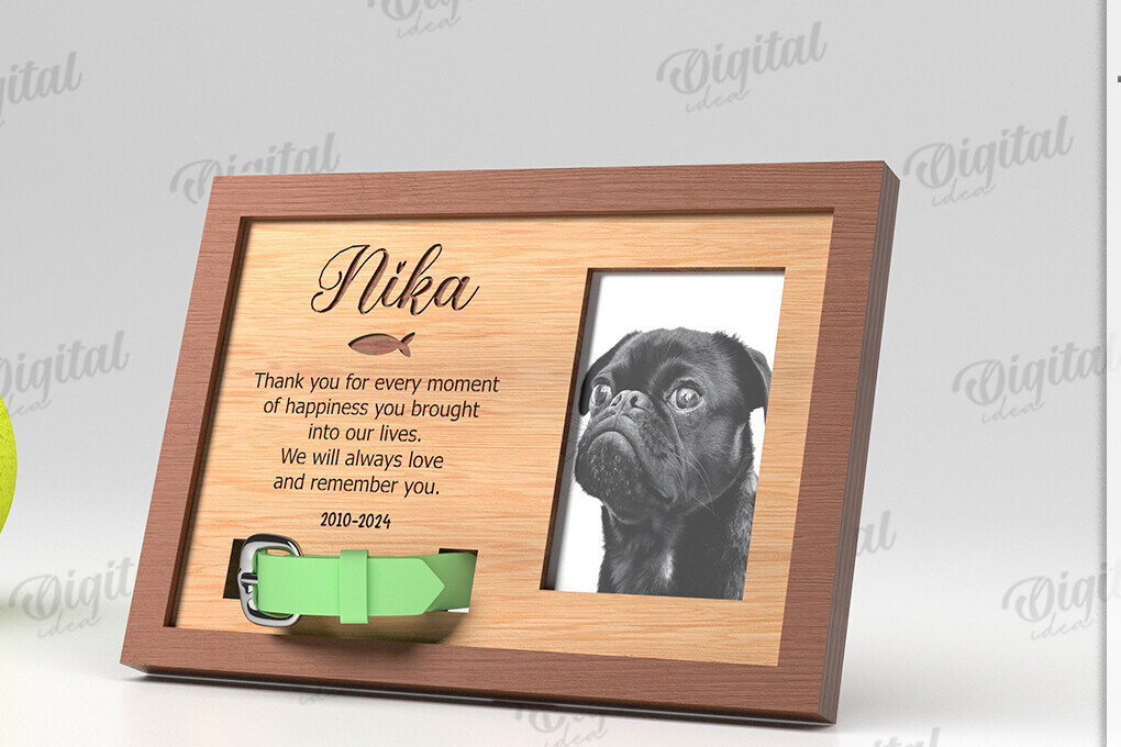 Intra απο ξύλο plywood 3mm-4mm πάχος 3D Memorial Πλαίσιο για κατοικίδια Δίασταση 20x30 cm INTRAFABR-120041157