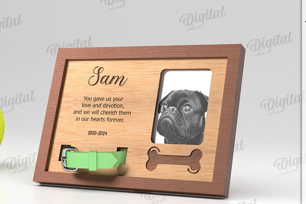 Intra απο ξύλο plywood 3mm-4mm πάχος 3D Memorial Πλαίσιο για κατοικίδια Δίασταση 20x30 cm INTRAFABR-120041177