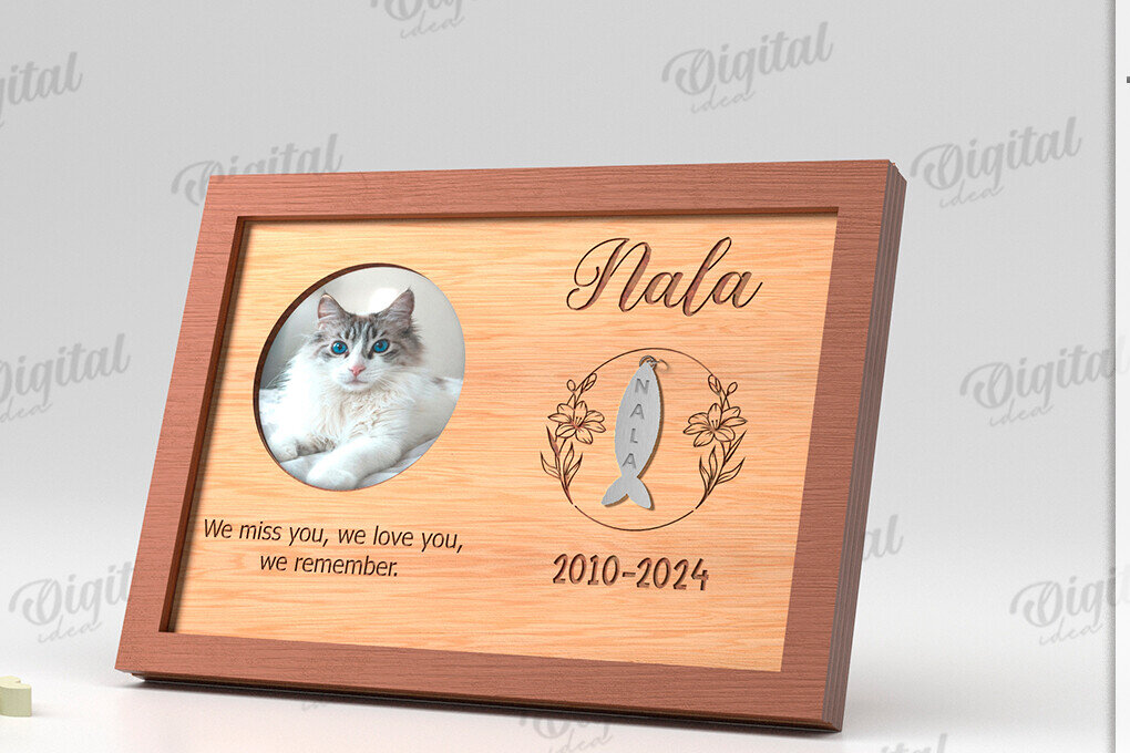 Intra απο ξύλο plywood 3mm-4mm πάχος 3D Memorial Πλαίσιο για κατοικίδια Δίασταση 20x30 cm INTRAFABR-120041355