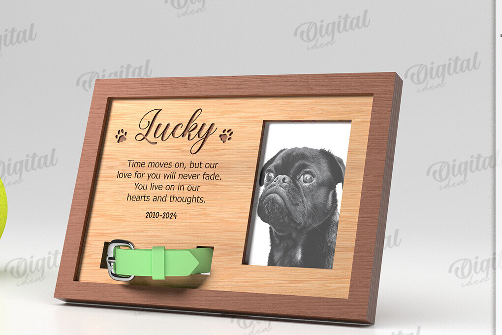 Intra απο ξύλο plywood 3mm-4mm πάχος 3D Memorial Πλαίσιο για κατοικίδια Δίασταση 20x30 cm INTRAFABR-120041121