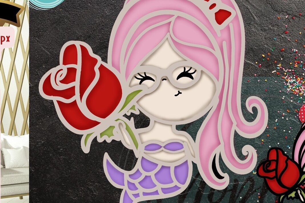 Intra απο ξύλο plywood 3mm-4mm πάχος 3D Mermain Love V.5 Δίασταση 3000x3000 cm INTRAFABR-57077252