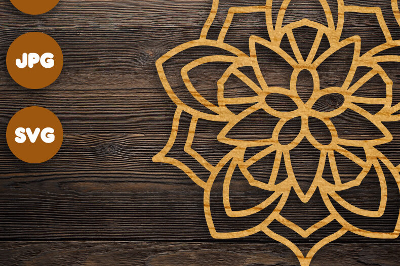 Intra απο ξύλο plywood 3mm-4mm πάχος 3D Minimal Mandala για Cricut Δίασταση 30x30 cm INTRAFABR-71606670