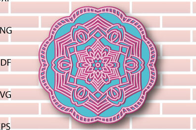 Intra απο ξύλο plywood 3mm-4mm πάχος 3d Moms Διακοσμητικό Layer Mandala 8 Δίασταση 30x30 cm INTRAFABR-15009094