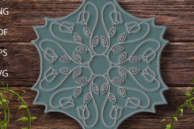 Intra απο ξύλο plywood 3mm-4mm πάχος 3d Moms Διακοσμητικό Layer Mandala 9 Δίασταση 30x30 cm INTRAFABR-15009381